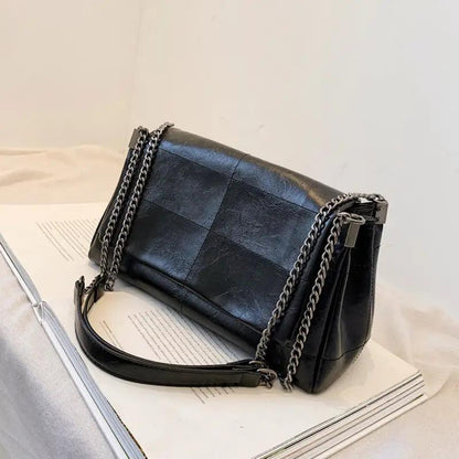 Vintage Chain Flap Shoulder Bag - Allure Bags