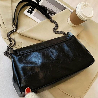 Vintage Chain Flap Shoulder Bag - Allure Bags