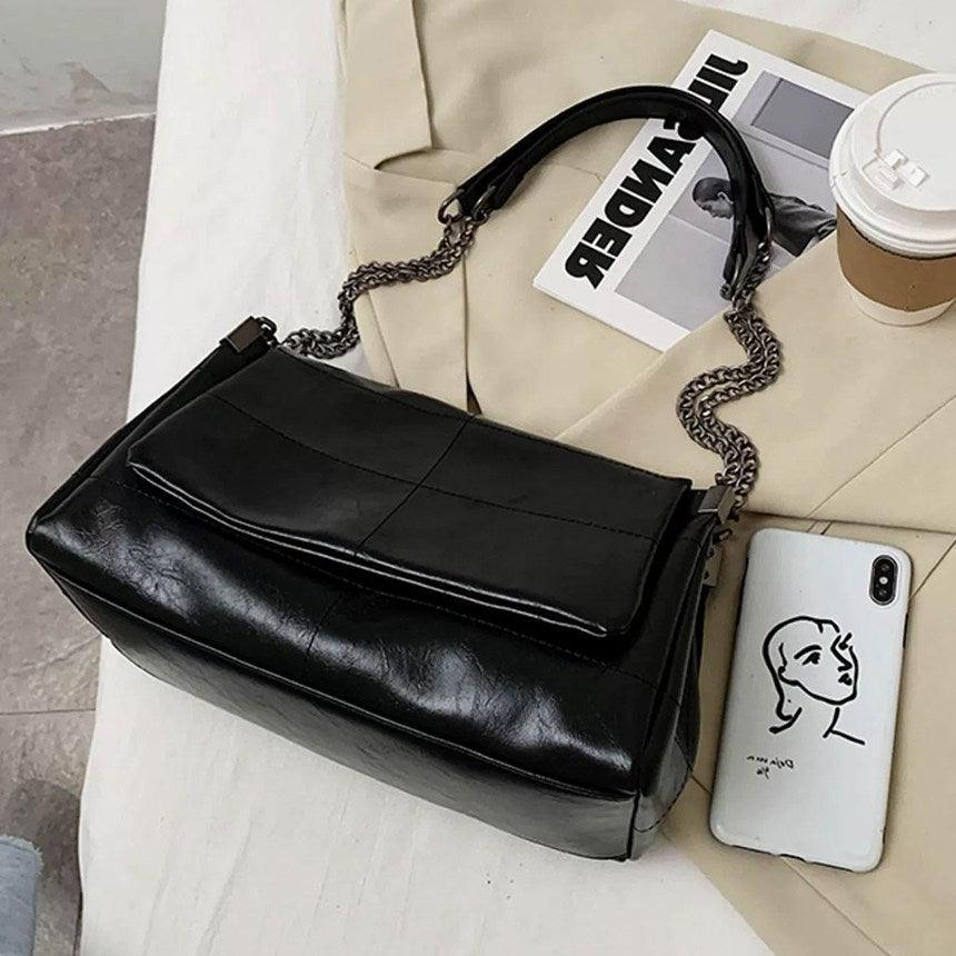 Vintage Chain Flap Shoulder Bag - Allure Bags