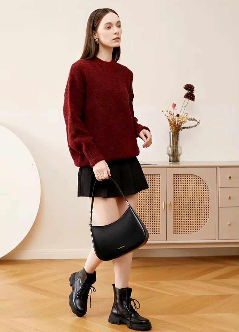 Half Moon Genuine Leather Bag - Allure Bags
