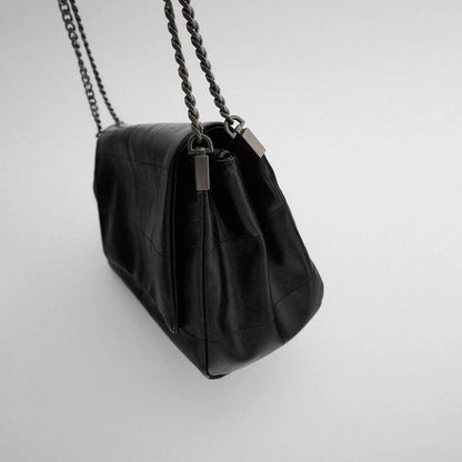 Vintage Chain Flap Shoulder Bag - Allure Bags