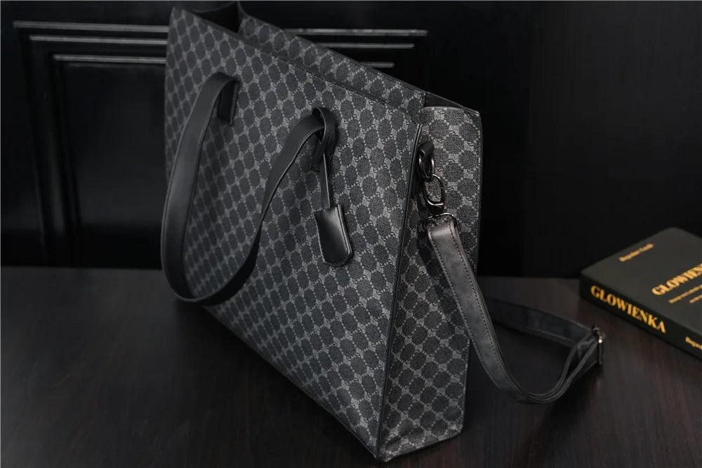 Luxury Unisex Plaid Tote Bag - Allure Bags