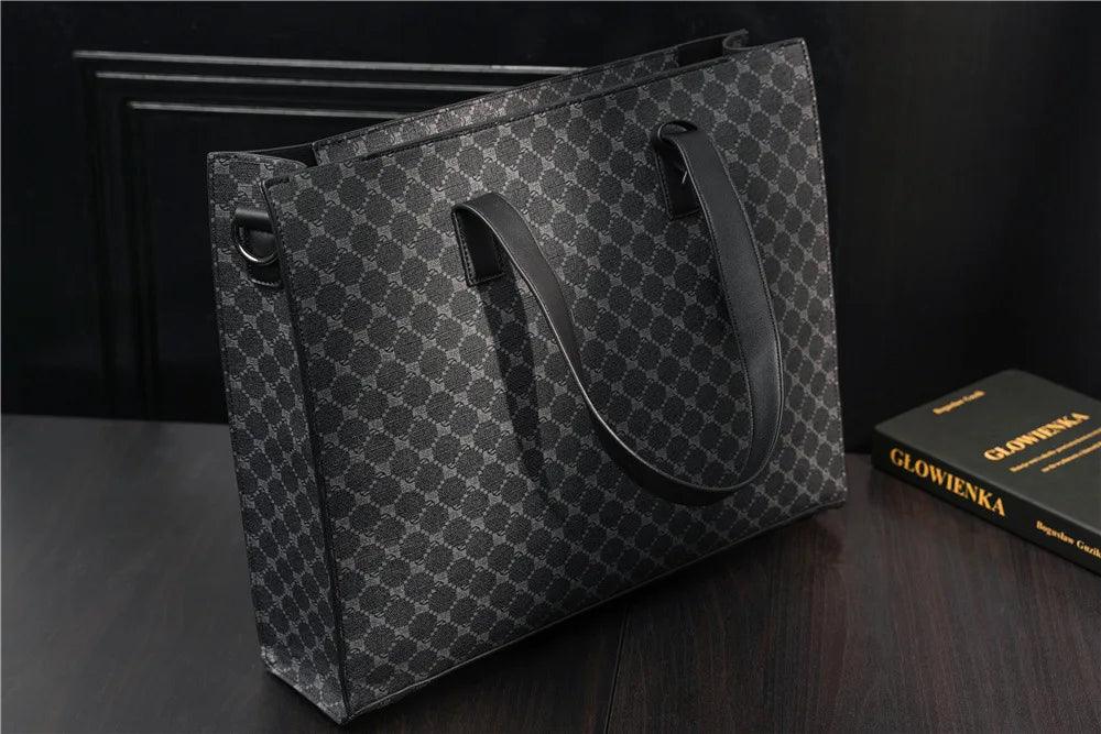 Luxury Unisex Plaid Tote Bag - Allure Bags