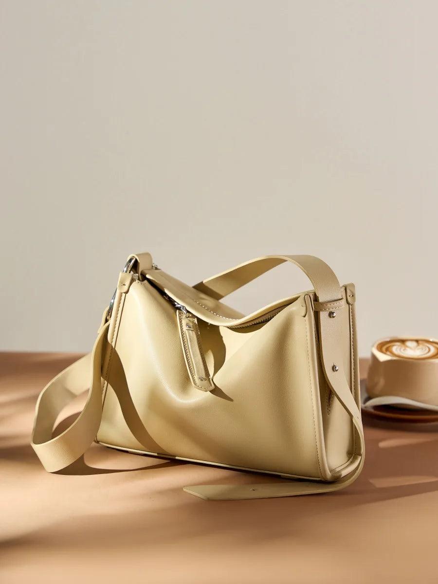 Vintage Cowhide Leather Satchel - Allure Bags