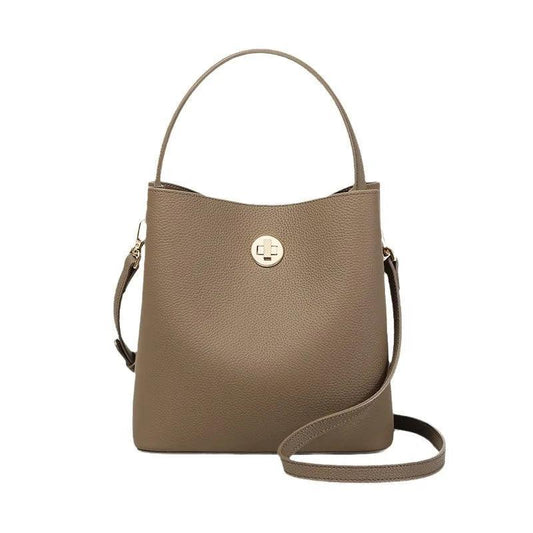 Genuine Leather Vintage Bucket Bag - Allure Bags