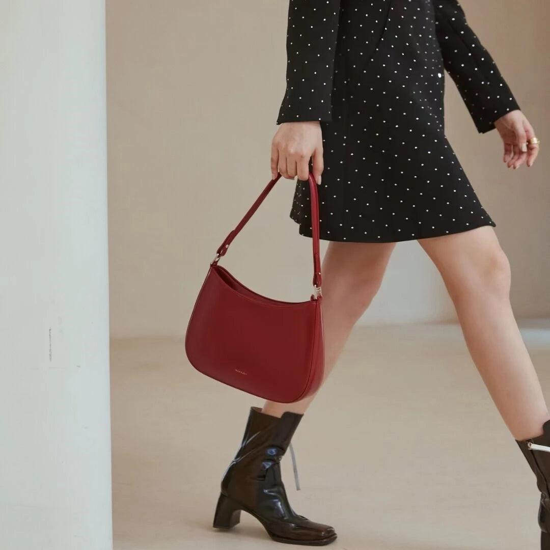 Half Moon Genuine Leather Bag - Allure Bags