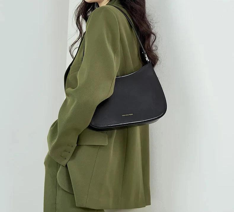 Half Moon Genuine Leather Bag - Allure Bags