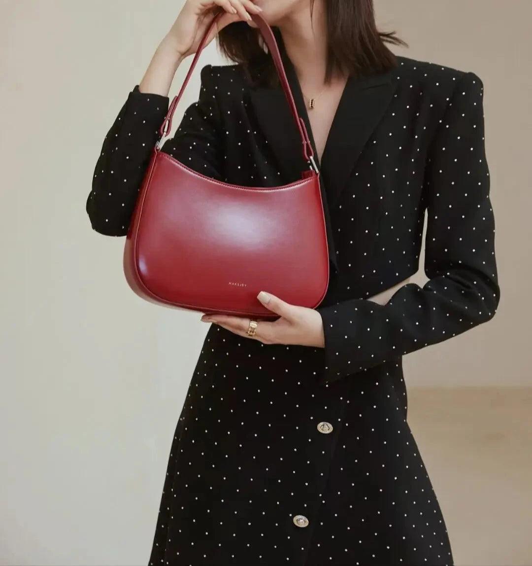 Half Moon Genuine Leather Bag - Allure Bags