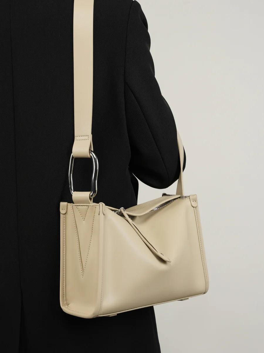 Vintage Cowhide Leather Satchel - Allure Bags