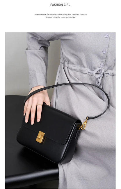 Minimalist Leather Square Crossbody - Allure Bags