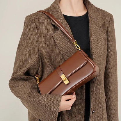 Vintage Cowhide Baguette Shoulder Bag - Allure Bags