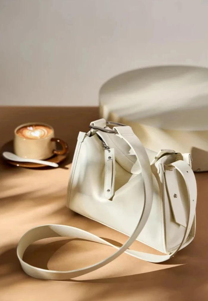 Vintage Cowhide Leather Satchel - Allure Bags
