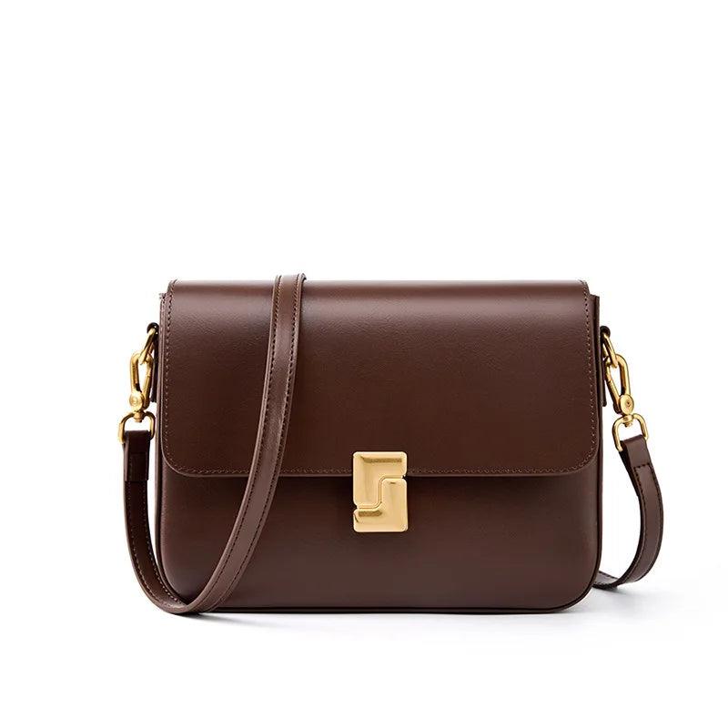 Minimalist Leather Square Crossbody - Allure Bags