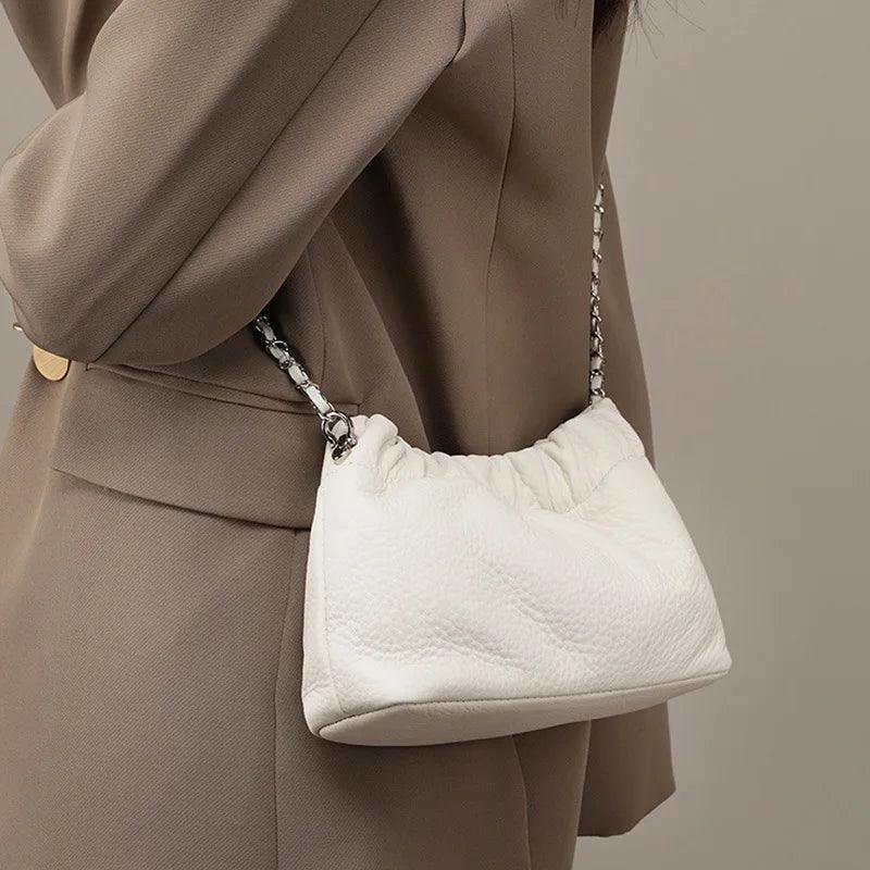 Genuine Leather Cloud Bag - Allure Bags