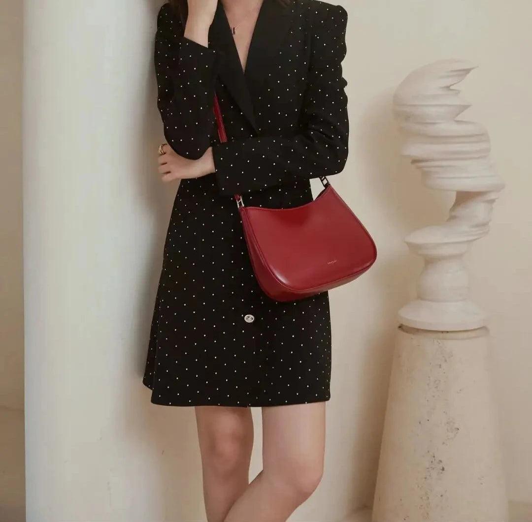 Half Moon Genuine Leather Bag - Allure Bags