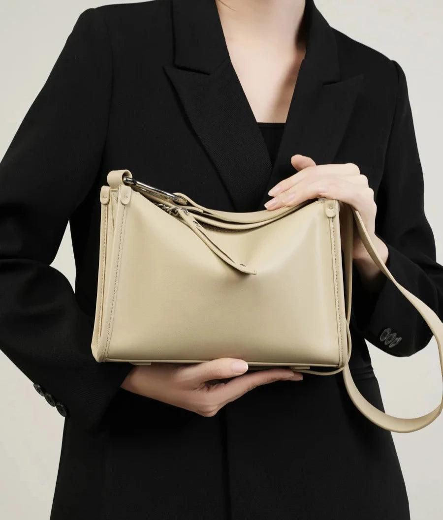 Vintage Cowhide Leather Satchel - Allure Bags
