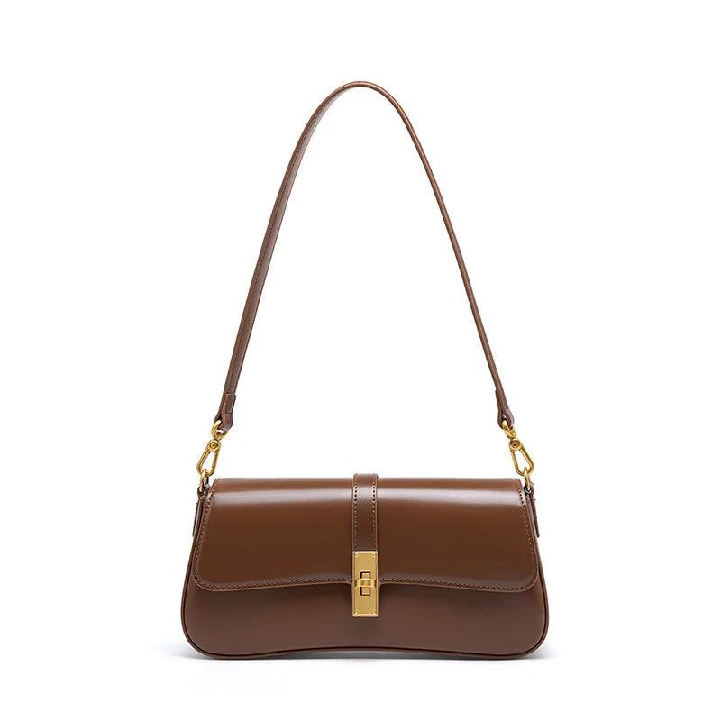 Vintage Cowhide Baguette Shoulder Bag - Allure Bags