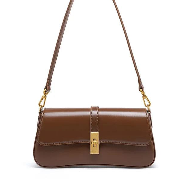 Vintage Cowhide Baguette Shoulder Bag - Allure Bags