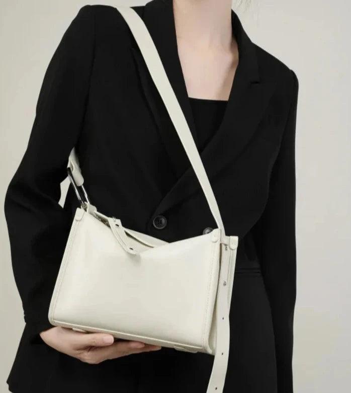 Vintage Cowhide Leather Satchel - Allure Bags