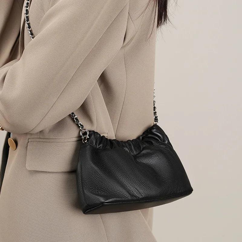 Genuine Leather Cloud Bag - Allure Bags