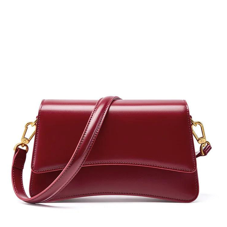 【関税込み】Allure Shoulder Bag - Rouje - Leather - Burgundy Allure Vernis Vernis Bordeaux • Rouje