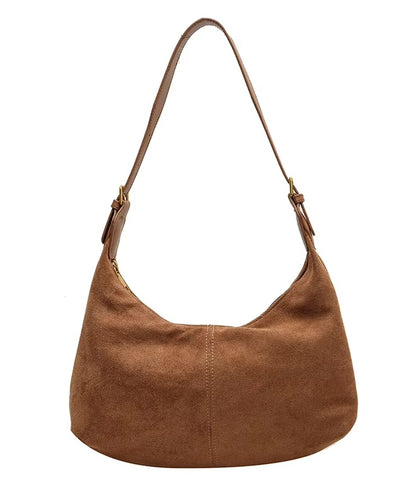 Velvet Crescent Shoulder Bag