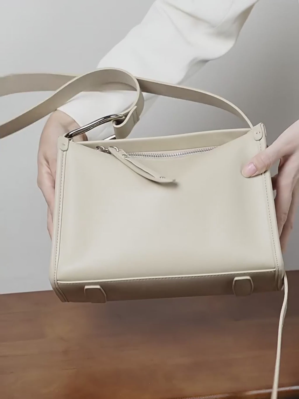 Vintage Cowhide Leather Satchel